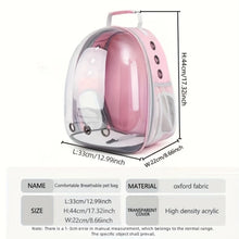 Pet Space Capsule Backpack Carrier – Bubble Style Travel Bag for Cats and Dogs
