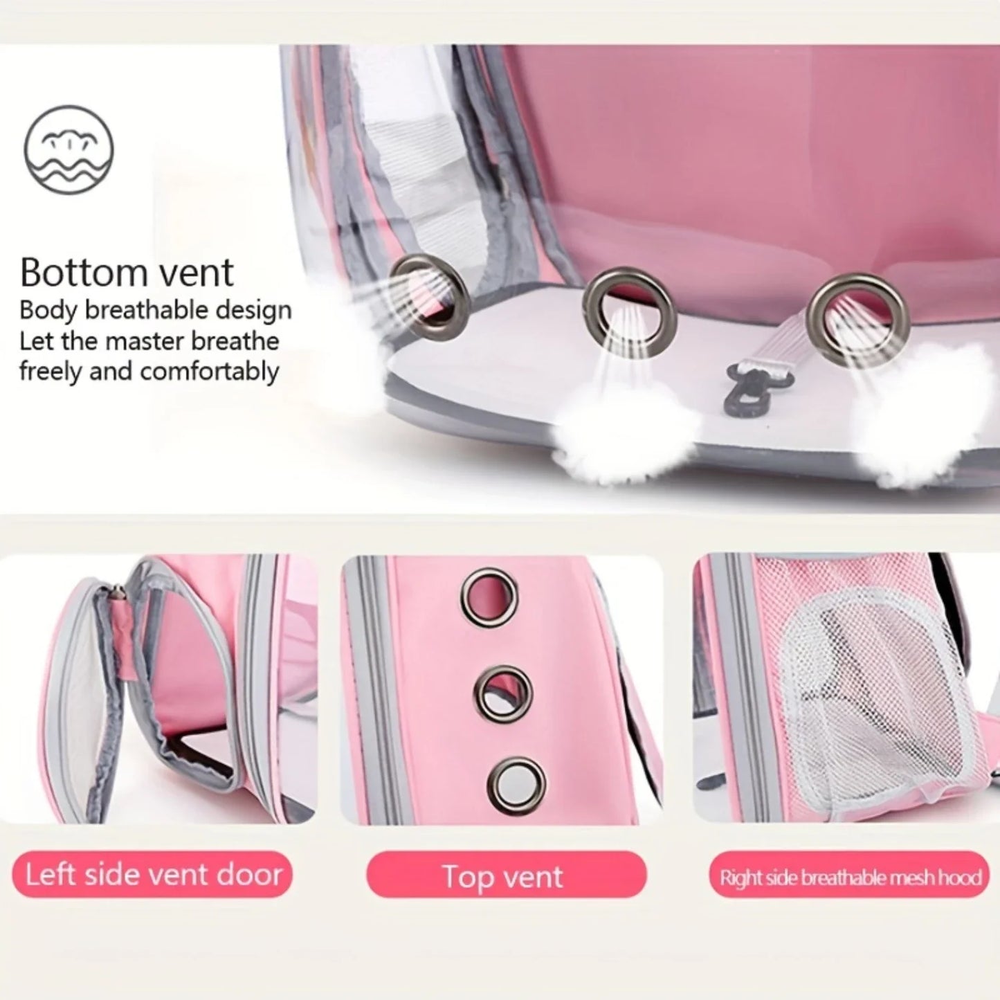 Pet Space Capsule Backpack Carrier – Bubble Style Travel Bag for Cats and Dogs