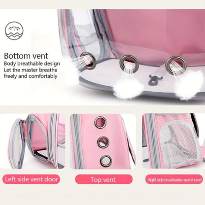Pet Space Capsule Backpack Carrier – Bubble Style Travel Bag for Cats and Dogs