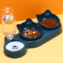 Pet bowls with water feeder including food bowl and automatic water bottle