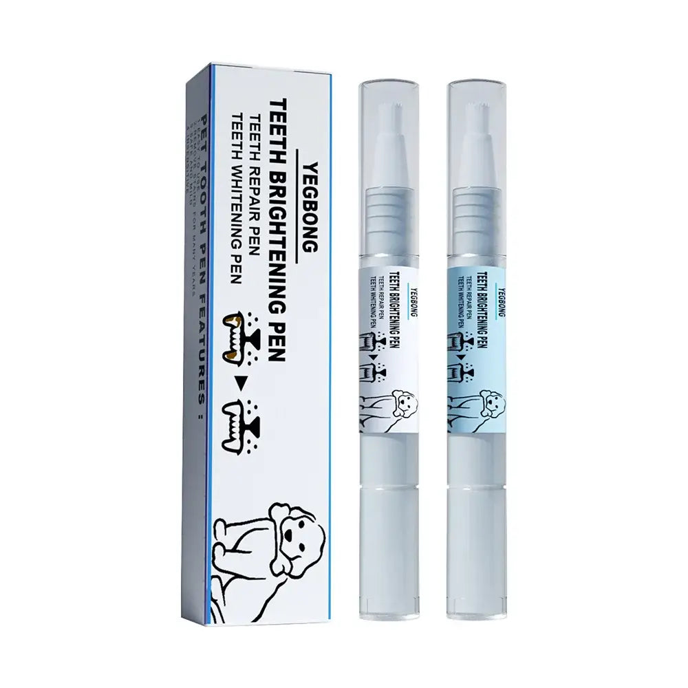 Pet toothbrush pen used to clean teeth of dogs and cats for oral hygiene