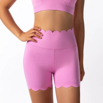 Women's high waist yoga shorts for gym, running, and fitness
