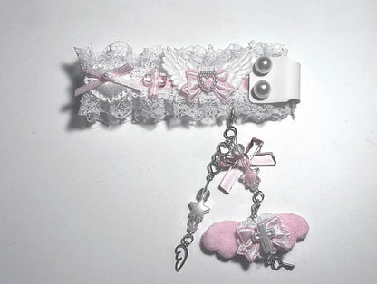 Lace keyboard ribbon charm