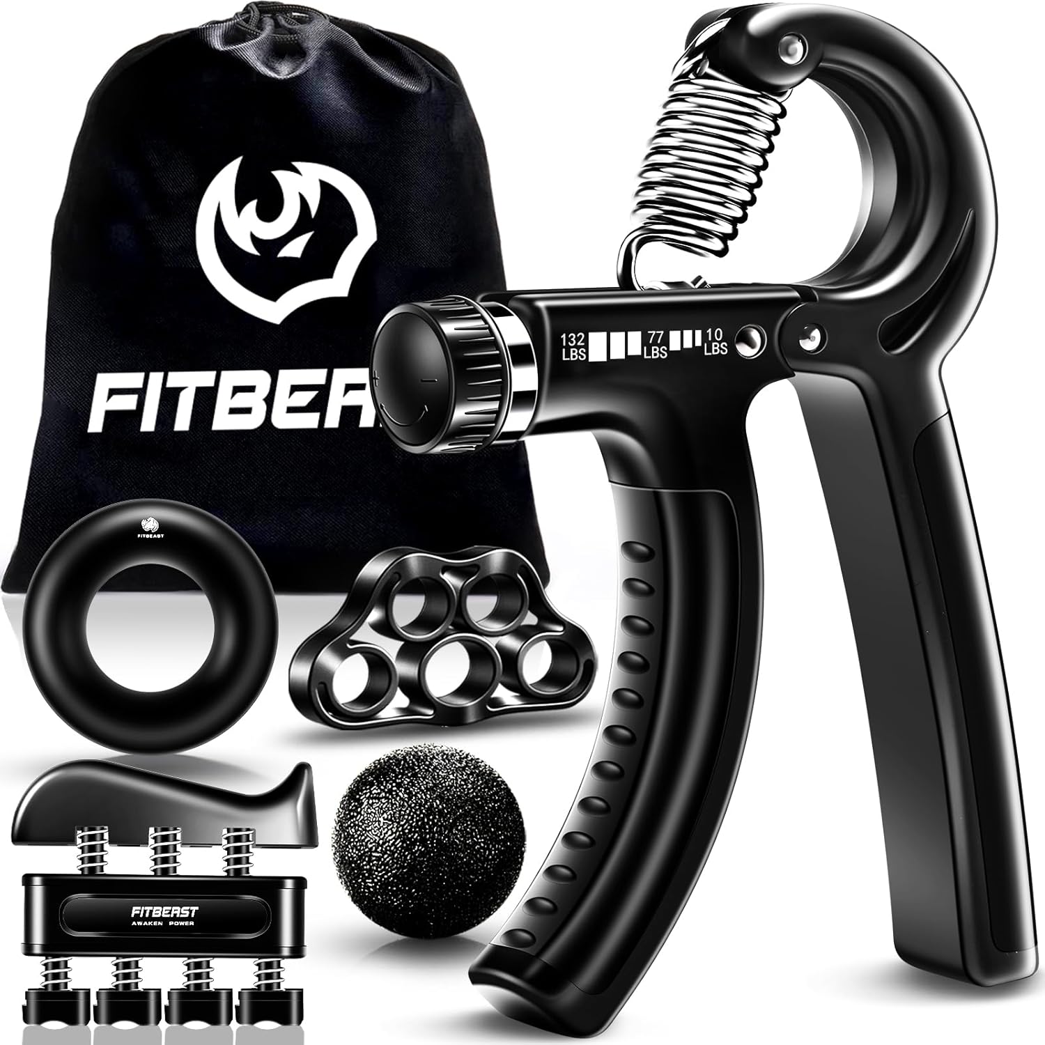 Adjustable Grip Strengthener Black