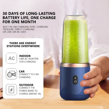 Portable automatic blender with USB charging for smoothies and shakes