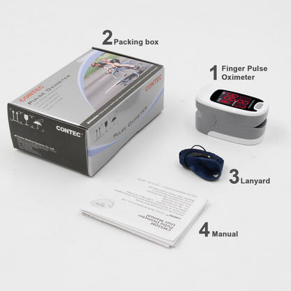 FDA approved fingertip pulse oximeter for SpO2 and heart rate monitoring