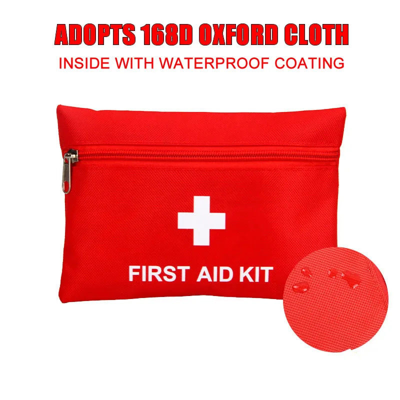 Portable waterproof first aid kit bag for outdoor emergency use

