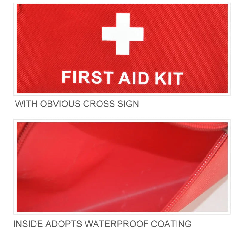 Portable waterproof first aid kit bag for outdoor emergency use

