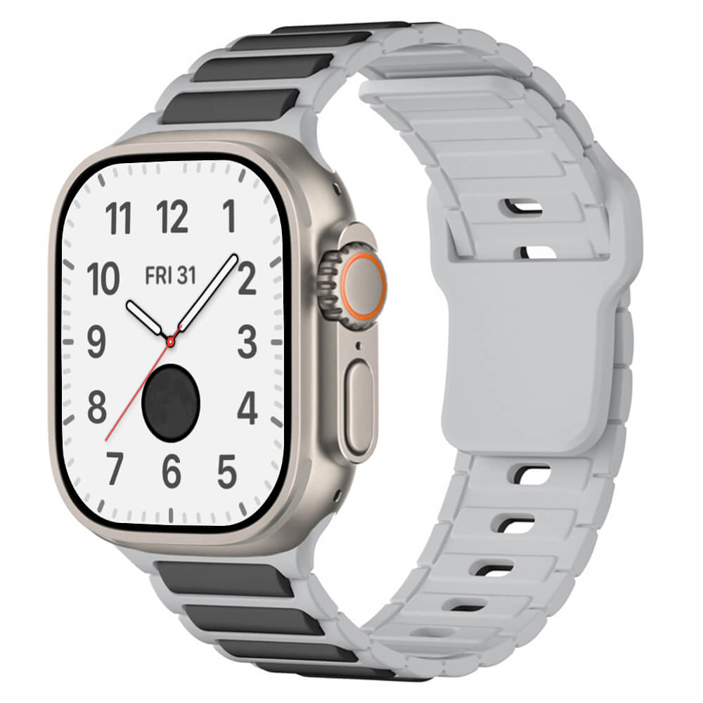 Premium Stripes Sporty Silicone Band For Apple Watch Ultra