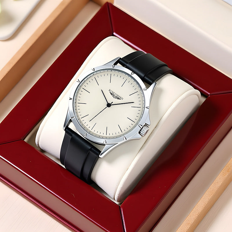 Leather strap watch