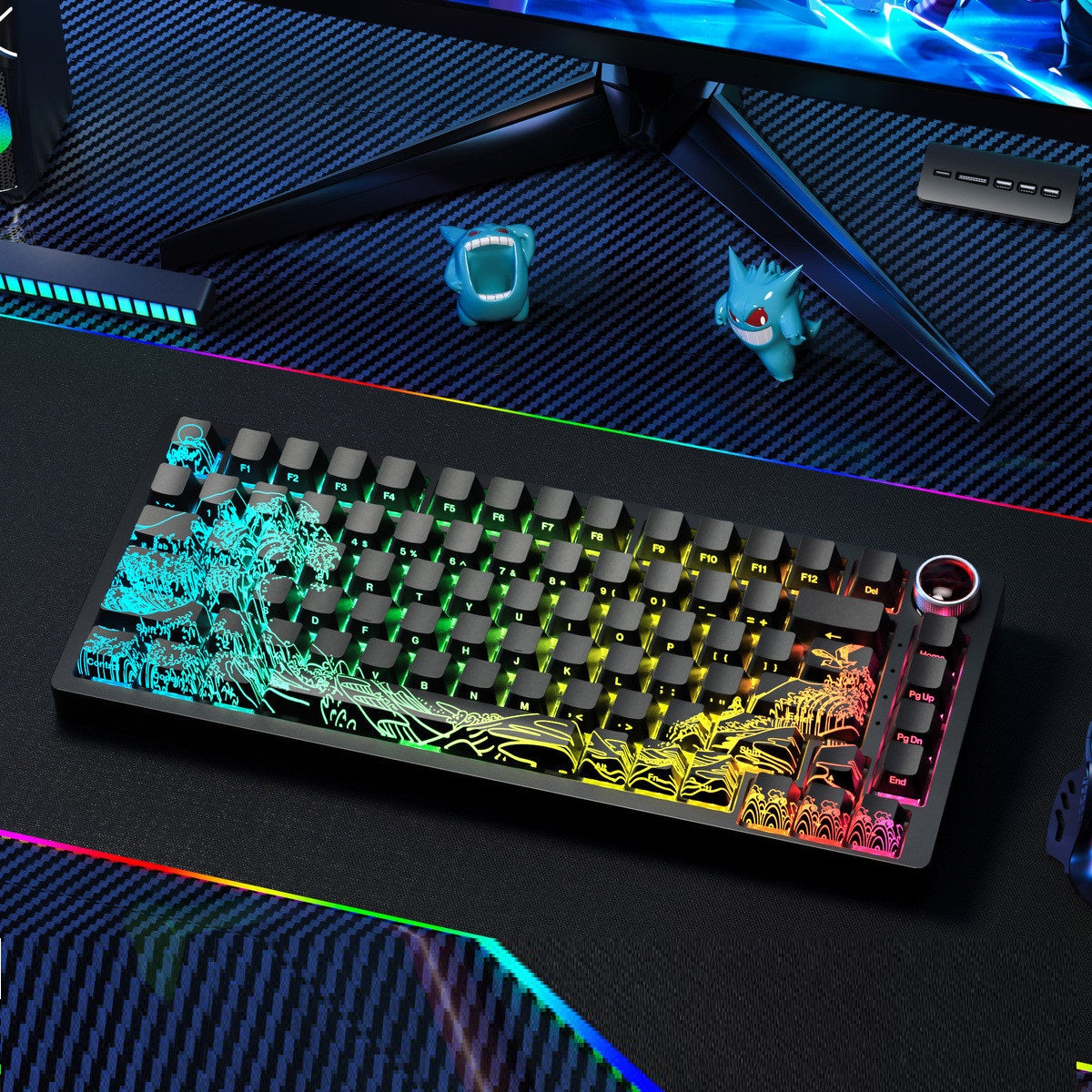 PBT side illumination keycaps