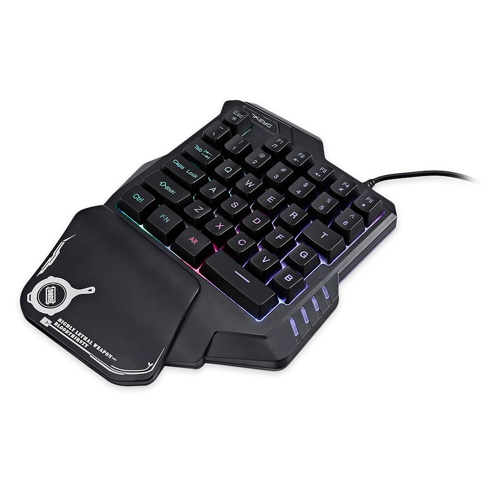 One-handed gaming keyboard
