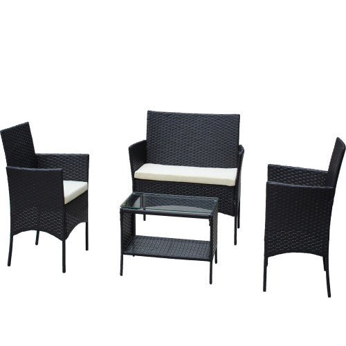 Rattan patio sofa set
