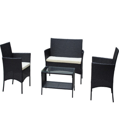 Rattan patio sofa set
