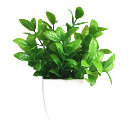 Realistic artificial eucalyptus bonsai tree in decorative pot for home or office decor