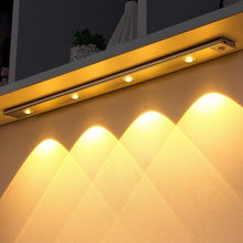 Rechargeable motion detector lamp with USB charging for home lighting

