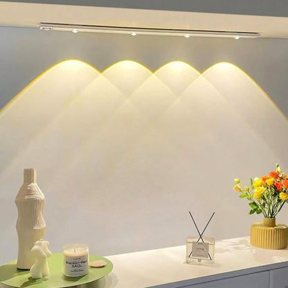 Rechargeable motion detector lamp with USB charging for home lighting

