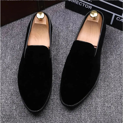 Red bottom suede loafers for men with luxury style and soft suede finish