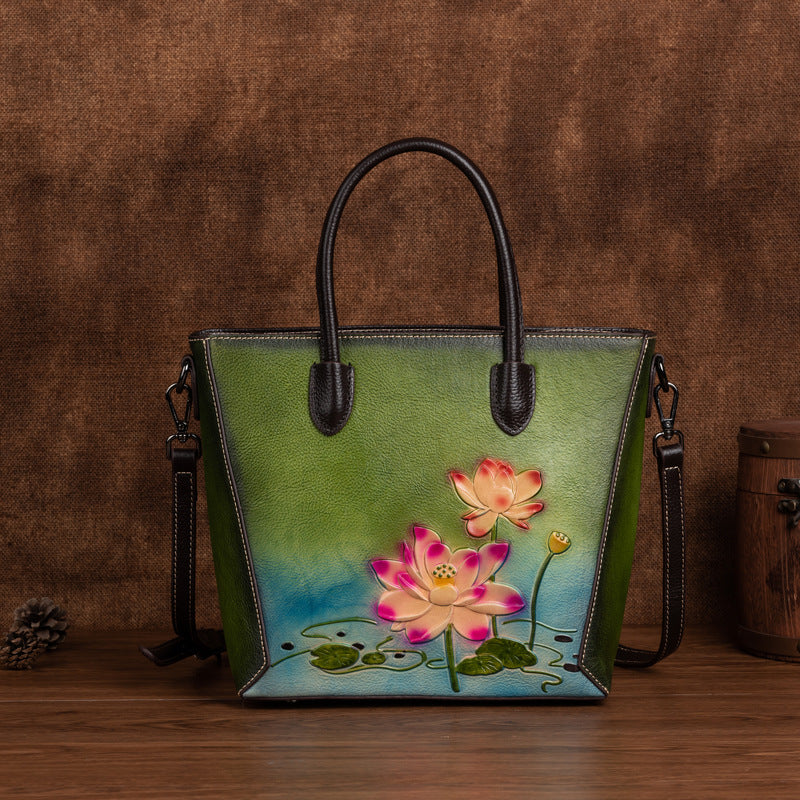 Retro Cowhide Women Handbag