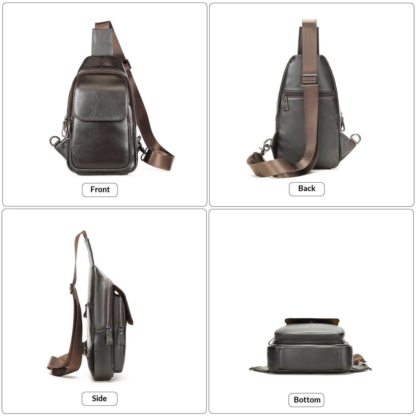 Mens Leather Crossbody Bag