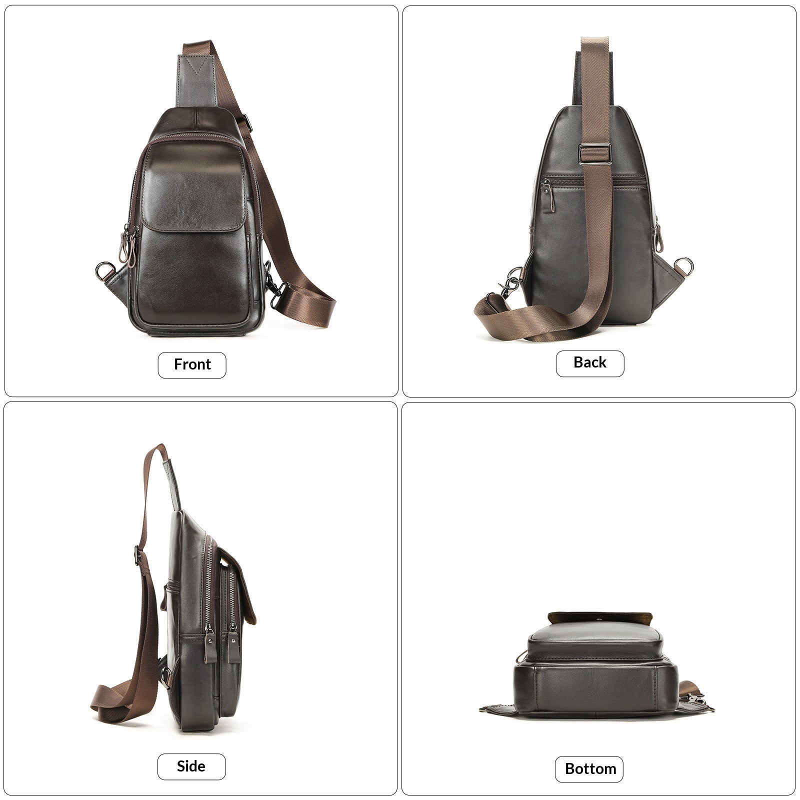 Mens Leather Crossbody Bag