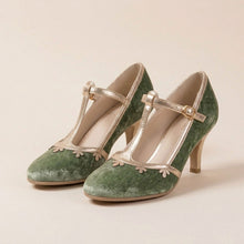 Retro Velvet Platform Heels