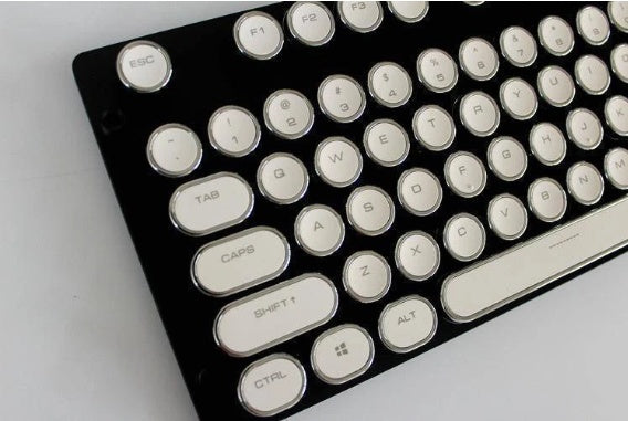 Steampunk typewriter keycap set