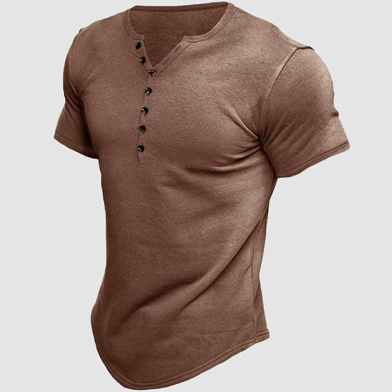 Rivaro Classic Henley Shirt for Men – Stylish Casual Wear