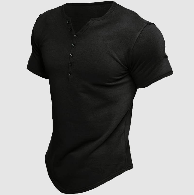 Rivaro Classic Henley Shirt for Men – Stylish Casual Wear