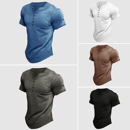 Rivaro Classic Henley Shirt for Men – Stylish Casual Wear