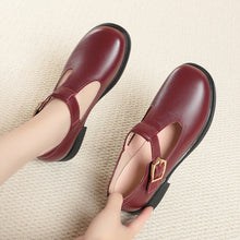 Round Toe Chunky Heel Shoes