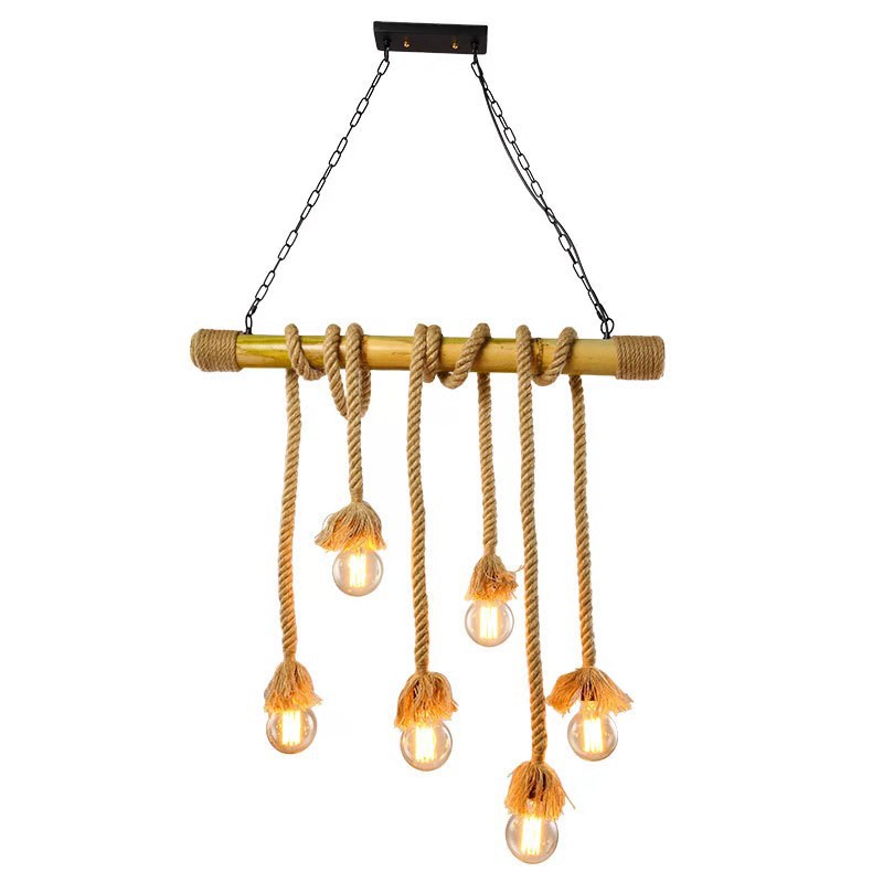 Rustic bamboo chandelier
