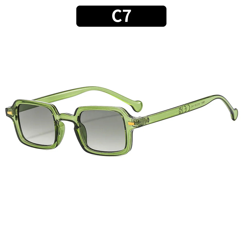 Luxurious Rectangle Sunglasses for Men and Women, UV400 Anti-Glare