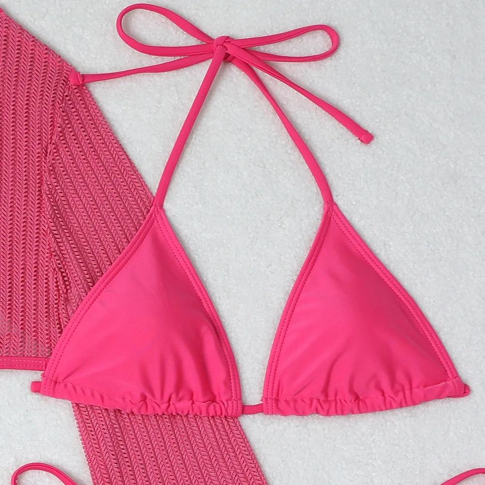 Women's Sexy 3-Piece Bikini Set – Beach Swimwear