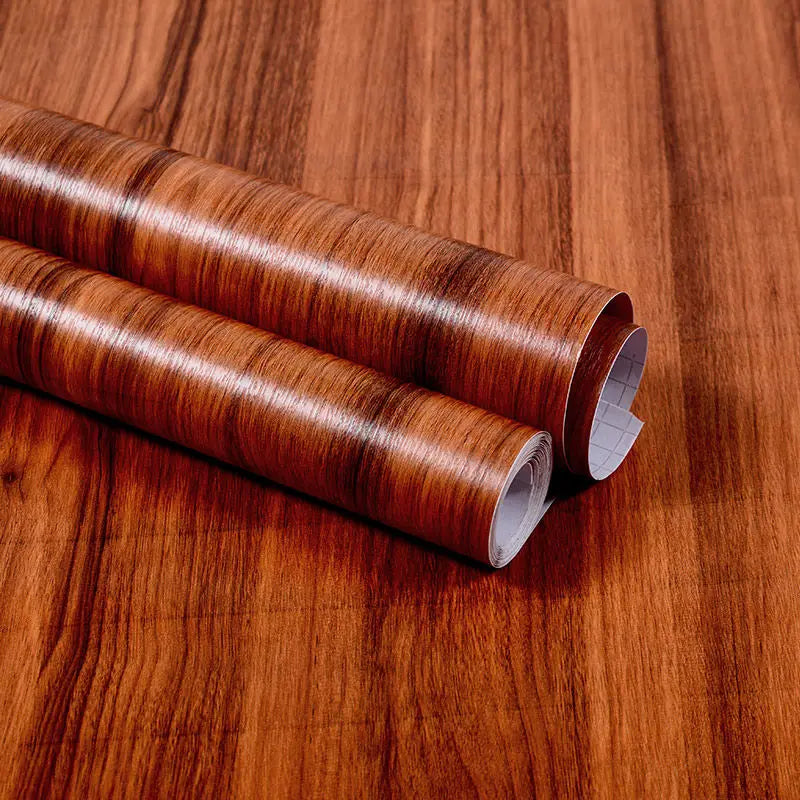 Modern Wood Stripe Home Wallpapers for Furnitures Wall Restore DIY Decorable Films PVC Self-adhesive Vinyl Wall Sticker in Rolls