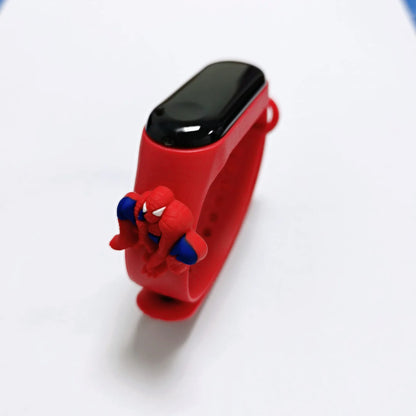 Marvel Spider-Man Children's Cartoon Fashion Watches Stitch Iron Man Electronic Digital LED Display Waterproof Holiday Gift Kids
