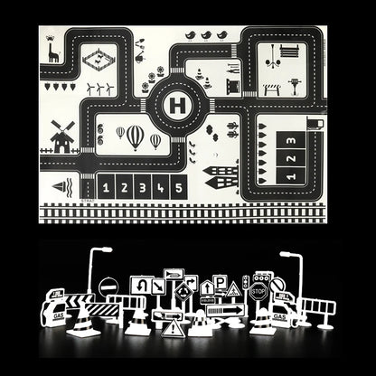 Deluxe Kids City Traffic Rug – Interactive Car Play Mat
