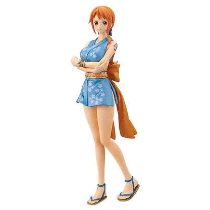 18cm One Piece Wano Anime Figures - Luffy, Zoro, Chopper, Nami, Sanji, Brook, Robin, Law