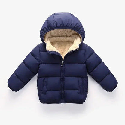 Kids' Warm Winter Coats - Plush Hooded Snowsuit Jackets