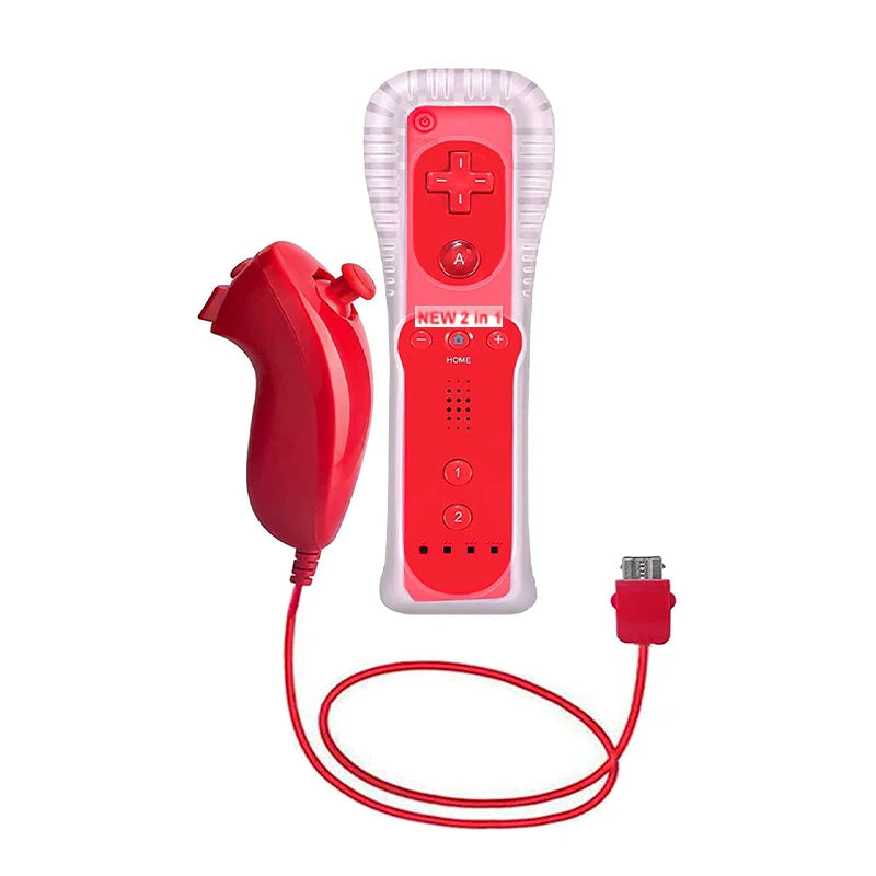 1 pair with Nunchuck Controller Set Motion Plus Remote Controller Wii Remote Controller Gamepad for Nintendo Wii Games Control