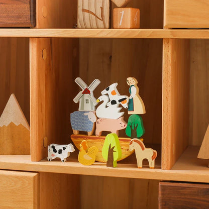 Wooden Farm Animal Montessori Set
