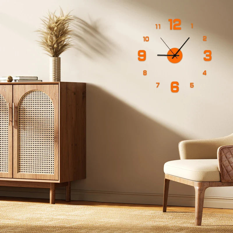 Frameless DIY Wall Clock 