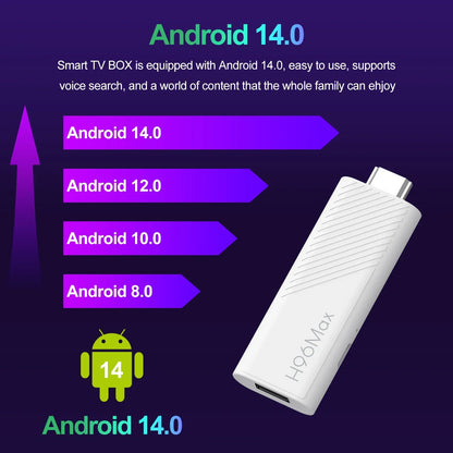 H96 MAX H313 Mini TV Stick Android 14 Smart TV Box Android14 2GB 16GB 8GB Wifi6 BT 4K HD Google Voice Media Player