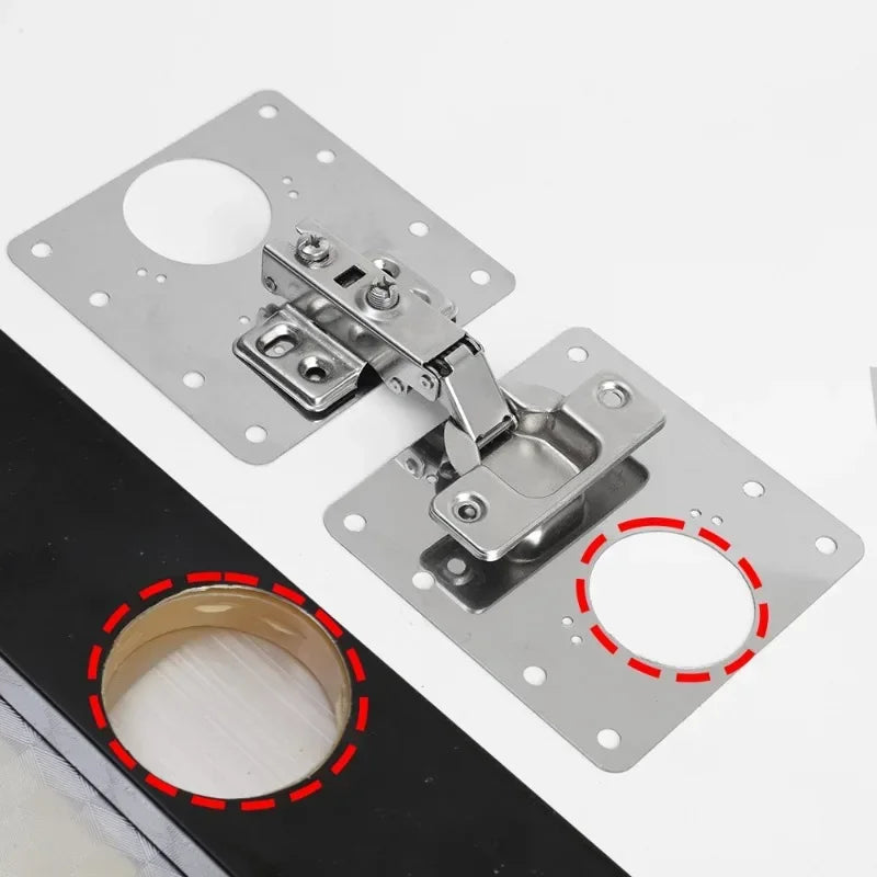 Cabinet Hinge Repair Plate Kit Kitchen Cupboard Door Hinge