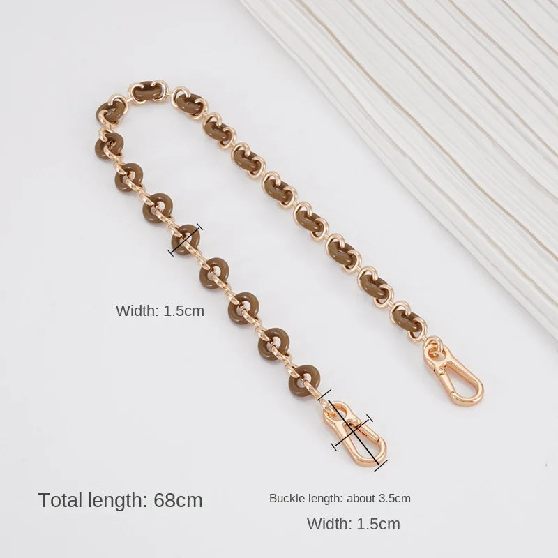Chain Donut Chain for Loewe Puzzle Geometric Bag Lucky Bag Transformation Underarm Metal Shoulder Handbag Strap Accessories