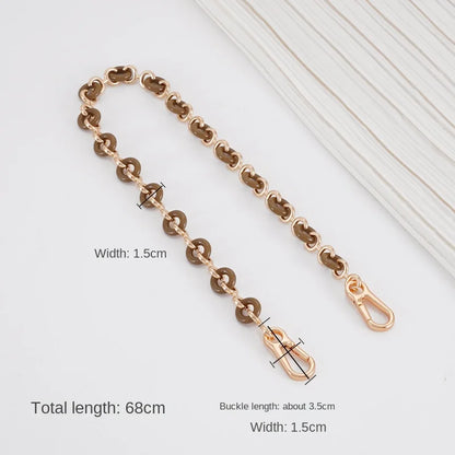 Chain Donut Chain for Loewe Puzzle Geometric Bag Lucky Bag Transformation Underarm Metal Shoulder Handbag Strap Accessories