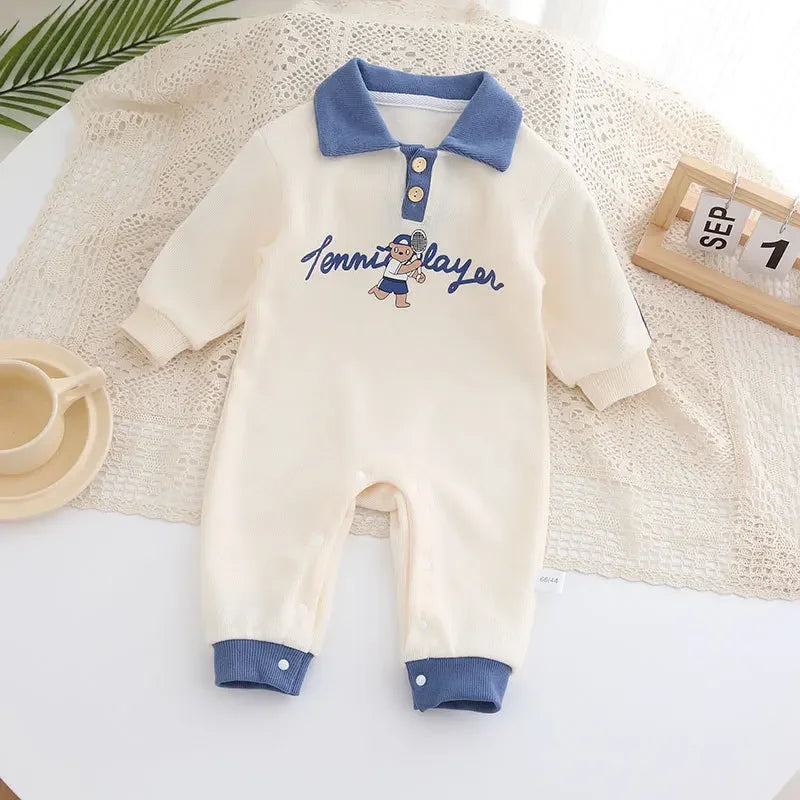 Spring Bear Baby One-piece Jumpsuits 100% Cotton 3 to 24M