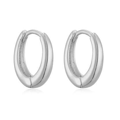14K Gold Polished Huggies Hoop Earrings for Everyday Wear
