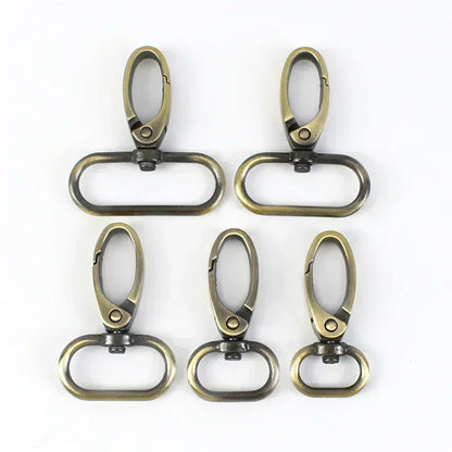 50Pcs Metal Strap Buckles Swivel Lobster Clasp Bag Webbing Belt Snap Hooks Handbag Carabiner Hangers DIY KeyChain Accessories