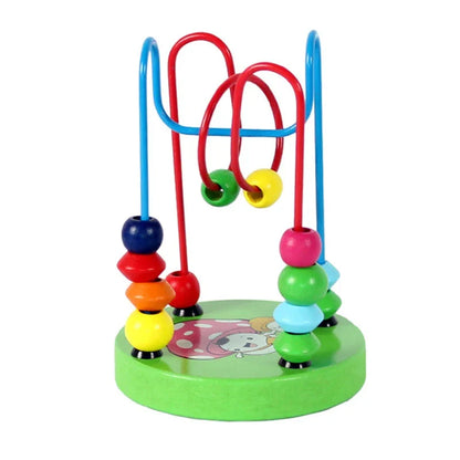 Montessori Wooden Roller Coaster Bead Maze for Toddlers